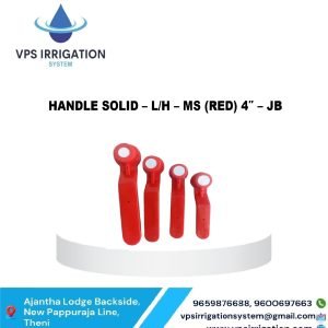HANDLE SOLID - L/H - MS (RED) 4" - JB