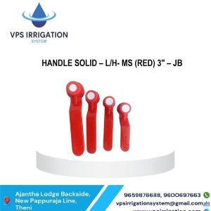 HANDLE SOLID - L/H- MS (RED) 3" - JB
