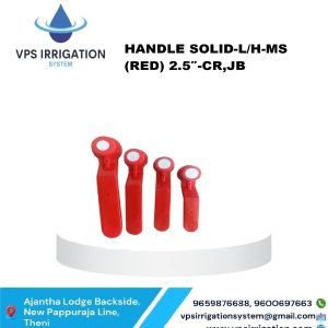HANDLE SOLID-L/H-MS (RED) 2.5"-CR,JB