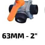 3 WAY GI-2"(HT-366) BUTTERFLY VALVE- ORANGE-HE