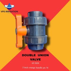 PN-16 (PL-2") DOUBLE UNION VALVE ORANGE DOUBLE HANDLE -HE, ME