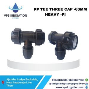 PP TEE THREE CAP -63MM HEAVY -PI