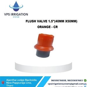FLUSH VALVE 1.5"(40MM X50MM) ORANGE - CR