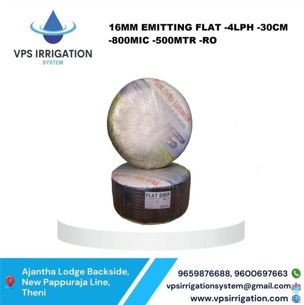 16MM EMITTING FLAT -4LPH -30CM -800MIC -500MTR -RO