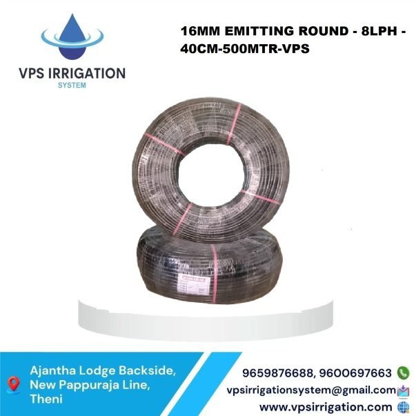 16MM EMITTING ROUND-8LPH-40CM-500MTR-VPS
